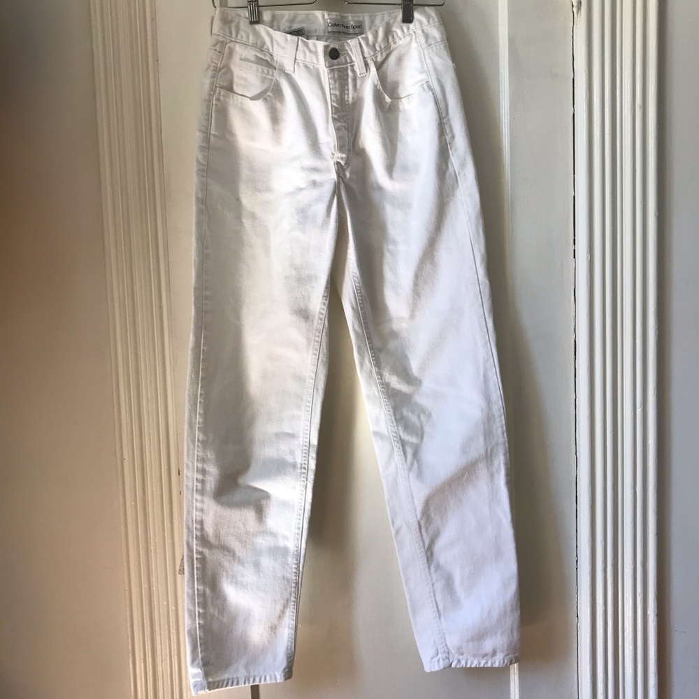 On Hold ** Calvin Klein Sport White Denim - Picture 1 of 4